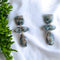 Boucles Glitra effet pierre Vert & Or