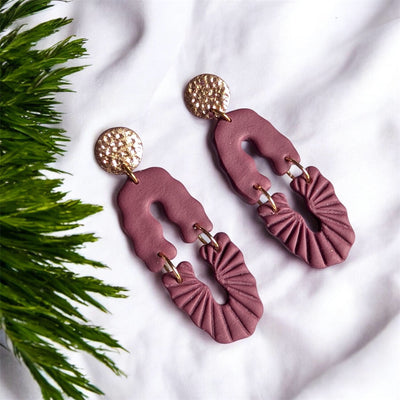 Boucles Pendantes Vilda Bordeaux
