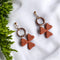 Boucles Pendantes Trèfles Terracotta