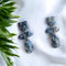 Boucles Glitra effet pierre Bleu & Or