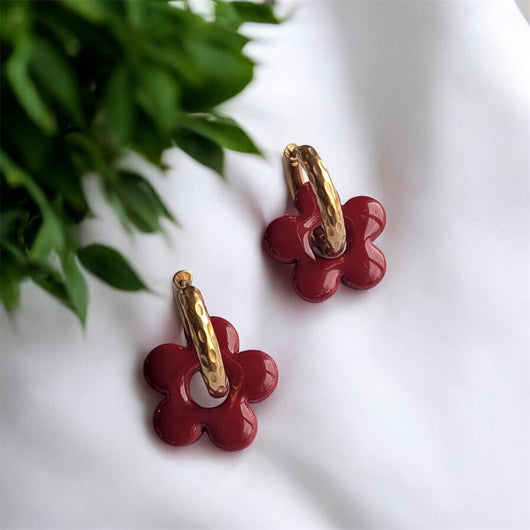Fleurs Unies Rouge Brique